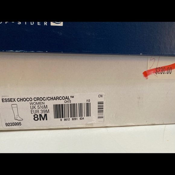 Sperry Topsliders Gray Diamond Quilted Brown Leather Boots Size 8 very classy - Picture 12 of 14